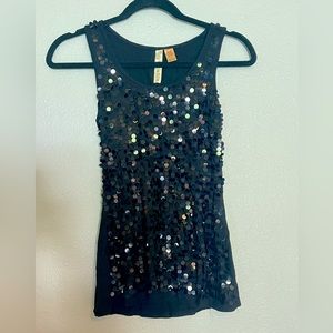 Black sequin top